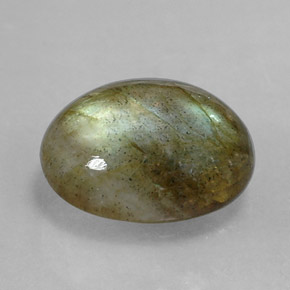 2.81캐럿 천연 멀티컬러 라브라도라이트, 타원형 컷, 10×8.1 mm, 불투명체