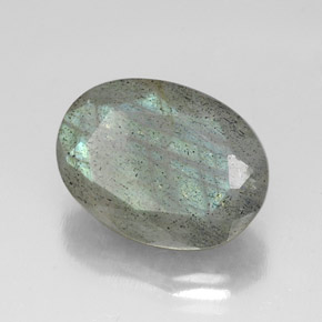 10.11캐럿 천연 멀티컬러 라브라도라이트, 타원형 컷, 16.2×12.2 mm, 투명한