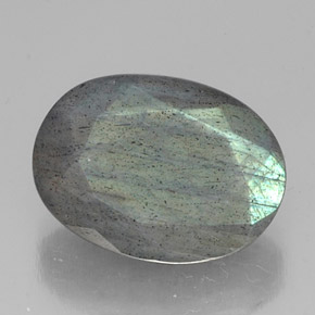10.02캐럿 천연 멀티컬러 라브라도라이트, 타원형 컷, 16.3×12 mm, 투명한