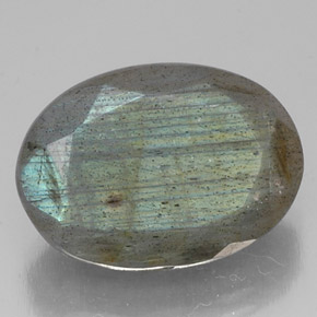 13.83캐럿 천연 멀티컬러 라브라도라이트, 타원형 컷, 18.1×13.1 mm, 투명한