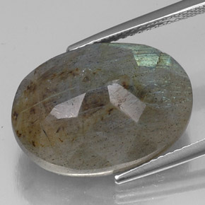 13.83캐럿 천연 멀티컬러 라브라도라이트, 타원형 컷, 18.1×13.1 mm, 투명한