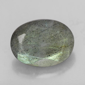 10.81캐럿 천연 멀티컬러 라브라도라이트, 타원형 컷, 16.3×12.1 mm, 투명한