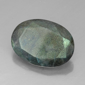 10.53캐럿 천연 멀티컬러 라브라도라이트, 타원형 컷, 18.2×13.2 mm, 불투명체