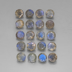캐럿 천연 멀티컬러 라브라도라이트 보석, 투명한, 4.66 mm, 투명/반투명