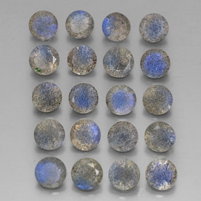 캐럿 천연 멀티컬러 라브라도라이트 보석, 투명한, 4.72 mm, 투명/반투명