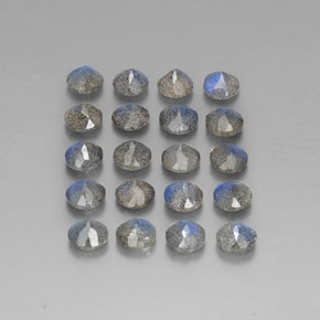 캐럿 천연 멀티컬러 라브라도라이트 보석, 투명한, 4.72 mm, 투명/반투명