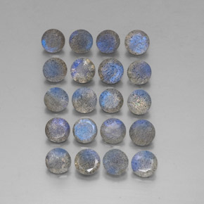 캐럿 천연 멀티컬러 라브라도라이트 보석, 투명한, 4.60 mm, 투명/반투명