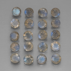 캐럿 천연 멀티컬러 라브라도라이트 보석, 투명한, 4.75 mm, 투명/반투명