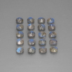 캐럿 천연 멀티컬러 라브라도라이트 보석, 투명한, 4.75 mm, 투명/반투명