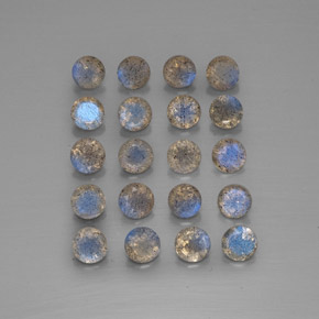 캐럿 천연 멀티컬러 라브라도라이트 보석, 투명한, 4.65 mm, 투명/반투명