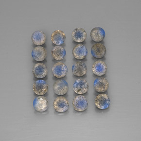 캐럿 천연 멀티컬러 라브라도라이트 보석, 투명한, 4.70 mm, 투명/반투명