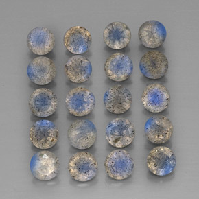 캐럿 천연 멀티컬러 라브라도라이트 보석, 투명한, 4.70 mm, 투명/반투명
