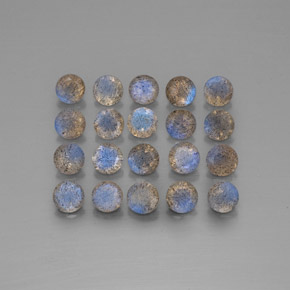 캐럿 천연 멀티컬러 라브라도라이트 보석, 투명한, 4.61 mm, 투명/반투명