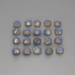 캐럿 천연 멀티컬러 라브라도라이트 보석, 투명한, 4.61 mm, 투명/반투명