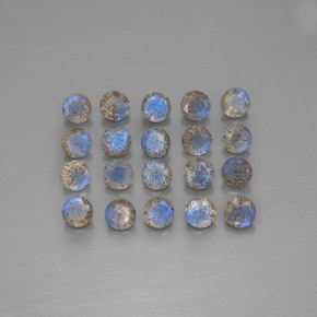 캐럿 천연 멀티컬러 라브라도라이트 보석, 투명한, 4.71 mm, 투명/반투명