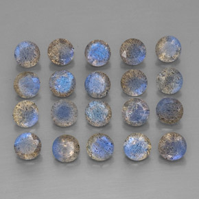 캐럿 천연 멀티컬러 라브라도라이트 보석, 투명한, 4.71 mm, 투명/반투명