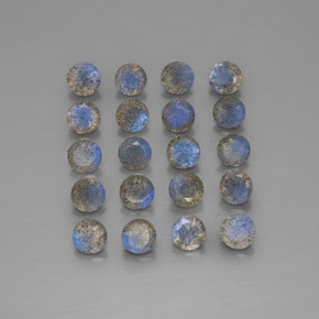 캐럿 천연 멀티컬러 라브라도라이트 보석, 투명한, 4.69 mm, 투명/반투명