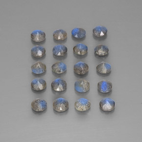 캐럿 천연 멀티컬러 라브라도라이트 보석, 투명한, 4.69 mm, 투명/반투명
