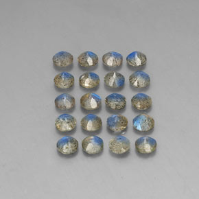 캐럿 천연 멀티컬러 라브라도라이트 보석, 투명한, 4.64 mm, 투명/반투명