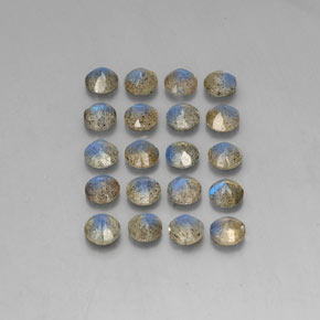 캐럿 천연 멀티컬러 라브라도라이트 보석, 투명한, 4.73 mm, 투명/반투명