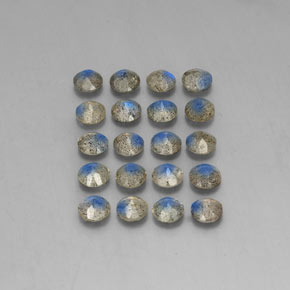 캐럿 천연 멀티컬러 라브라도라이트 보석, 투명한, 4.67 mm, 투명/반투명
