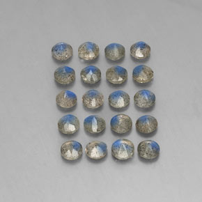 캐럿 천연 멀티컬러 라브라도라이트 보석, 투명한, 4.79 mm, 투명/반투명