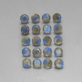 캐럿 천연 멀티컬러 라브라도라이트 보석, 투명한, 4.68 mm, 투명/반투명