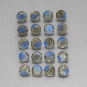 캐럿 천연 멀티컬러 라브라도라이트 보석, 투명한, 4.68 mm, 투명/반투명