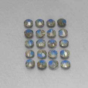 캐럿 천연 멀티컬러 라브라도라이트 보석, 투명한, 4.68 mm, 투명/반투명