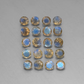 캐럿 천연 멀티컬러 라브라도라이트 보석, 투명한, 4.75 mm, 투명/반투명