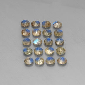 캐럿 천연 멀티컬러 라브라도라이트 보석, 투명한, 4.75 mm, 투명/반투명