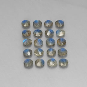 캐럿 천연 멀티컬러 라브라도라이트 보석, 투명한, 4.70 mm, 투명/반투명