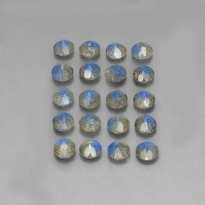 캐럿 천연 멀티컬러 라브라도라이트 보석, 투명한, 4.69 mm, 투명/반투명