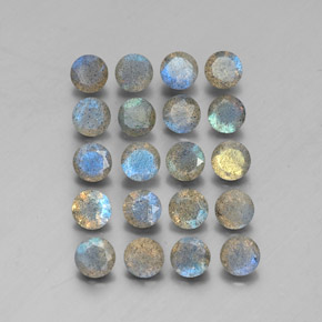 캐럿 천연 멀티컬러 라브라도라이트 보석, 투명한, 4.74 mm, 투명/반투명
