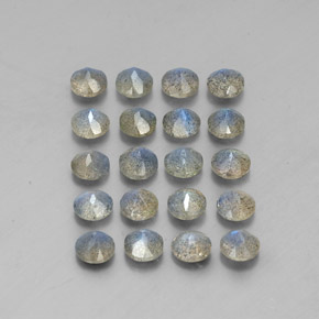 캐럿 천연 멀티컬러 라브라도라이트 보석, 투명한, 4.74 mm, 투명/반투명