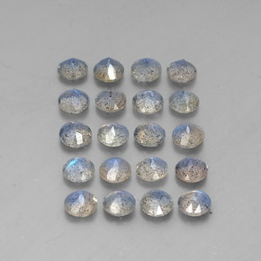 캐럿 천연 멀티컬러 라브라도라이트 보석, 투명한, 4.70 mm, 투명/반투명