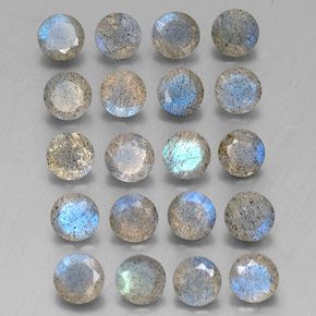 캐럿 천연 멀티컬러 라브라도라이트 보석, 투명한, 4.59 mm, 투명/반투명
