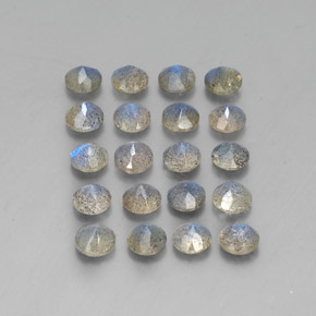 캐럿 천연 멀티컬러 라브라도라이트 보석, 투명한, 4.59 mm, 투명/반투명