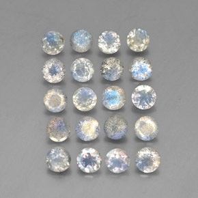 캐럿 천연 멀티컬러 라브라도라이트 보석, 투명한, 4.71 mm, 투명/반투명