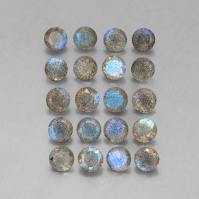 캐럿 천연 멀티컬러 라브라도라이트 보석, 투명한, 4.60 mm, 투명/반투명