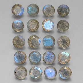 캐럿 천연 멀티컬러 라브라도라이트 보석, 투명한, 4.60 mm, 투명/반투명
