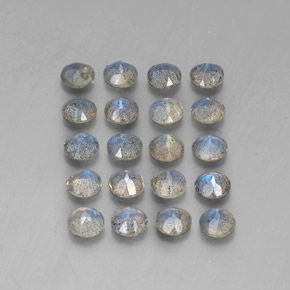 캐럿 천연 멀티컬러 라브라도라이트 보석, 투명한, 4.63 mm, 투명/반투명