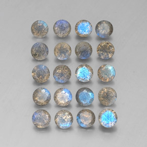 캐럿 천연 멀티컬러 라브라도라이트 보석, 투명한, 4.72 mm, 투명/반투명