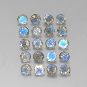 캐럿 천연 멀티컬러 라브라도라이트 보석, 투명한, 4.64 mm, 투명/반투명