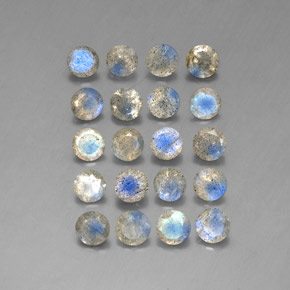 캐럿 천연 멀티컬러 라브라도라이트 보석, 투명한, 4.68 mm, 투명/반투명