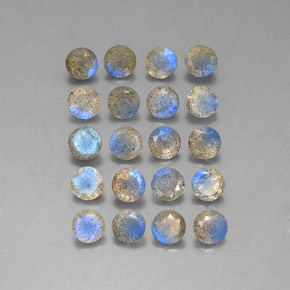 캐럿 천연 멀티컬러 라브라도라이트 보석, 투명한, 4.55 mm, 투명/반투명