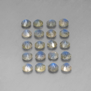 캐럿 천연 멀티컬러 라브라도라이트 보석, 투명한, 4.55 mm, 투명/반투명
