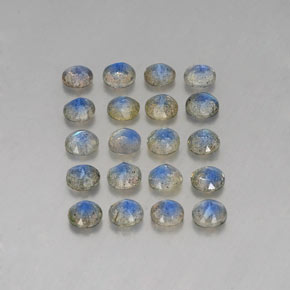 캐럿 천연 멀티컬러 라브라도라이트 보석, 투명한, 4.68 mm, 투명/반투명