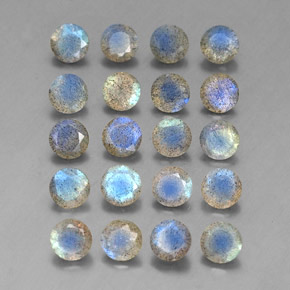 캐럿 천연 멀티컬러 라브라도라이트 보석, 투명한, 4.64 mm, 투명/반투명