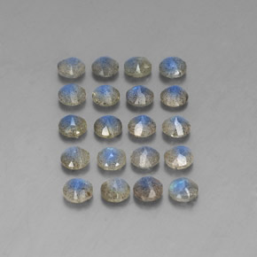 캐럿 천연 멀티컬러 라브라도라이트 보석, 투명한, 4.64 mm, 투명/반투명